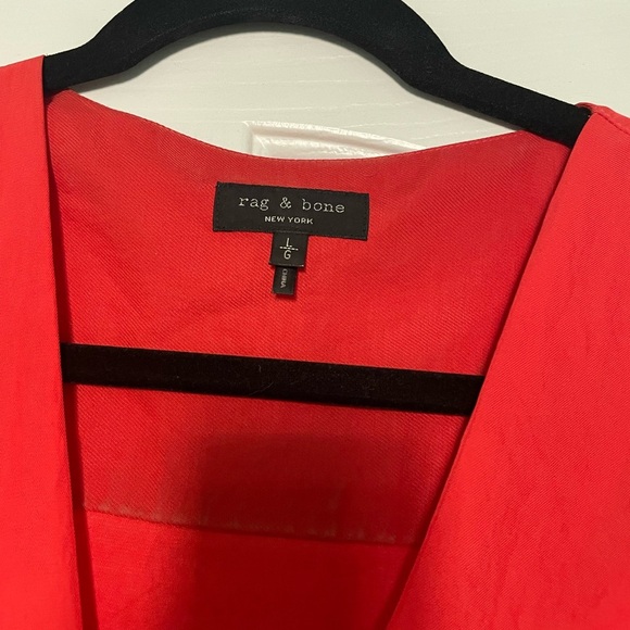 Rag & Bone Elegant Red Women's Top Size Large - Picture 6 of 7